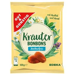 Gut & Günstig Bonbons »Kräuter zuckerfrei« 125g