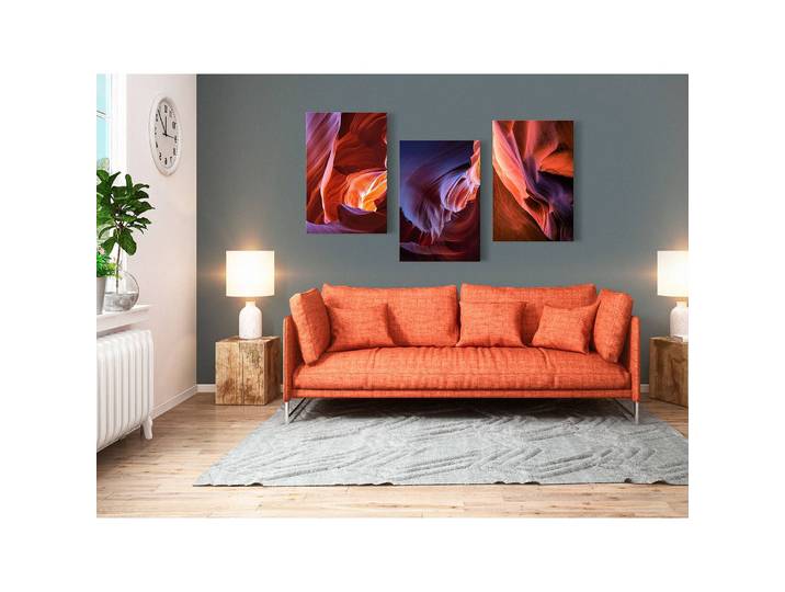 Wandbild Canyons Collection Leinen Rot 60 x 30cm