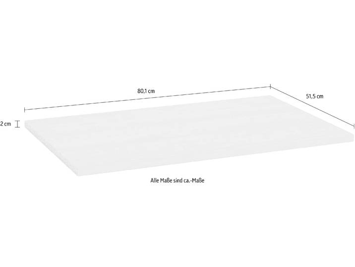 Einlegeboden WIEMANN, grau (treeline (gräulich)), B:80,1cm H:2,2cm T:51,5cm, Holzwerkstoff, Einlegeböden, Einlegeboden