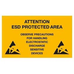 WARMBIER EPA Warnaufkleber, 300 x 150 mm, PVC, gelb, englisch