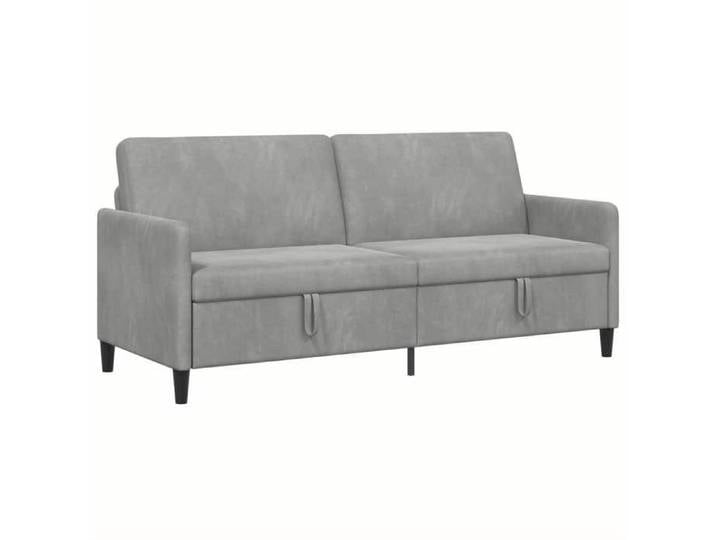 Meuble - Sofa salon - Gris clair - Sofa avec rangement Gris clair 192x78x87 cm Polyester_7990