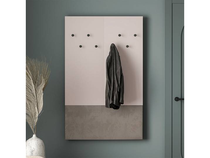 Porte-manteau Mural 8 Patères Alos Cachemire Et Bois