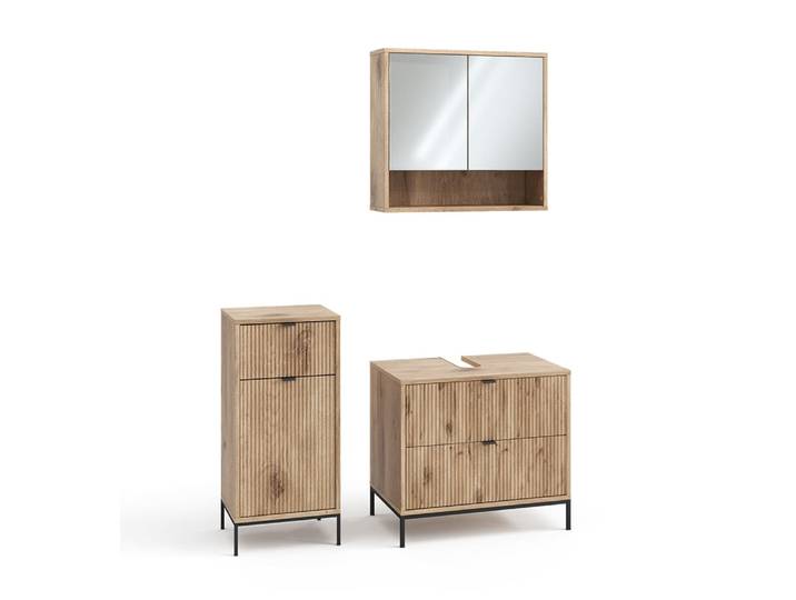 Meubles bain 3 pièces chêne viking 70x63cm
