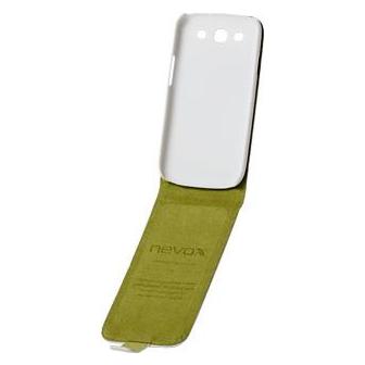Nevox RELINO Case for Samsung Galaxy S3 i9300 i9305 Flip Tasche, white-green, Blister (Samsung Galaxy S3) (4250686400557)