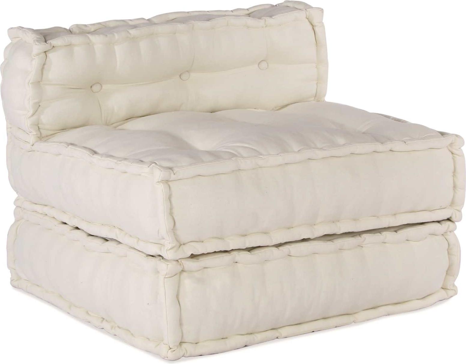vidaXL Modulare Sofagarnitur Stoff Creme 210 x 140 x 56 cm