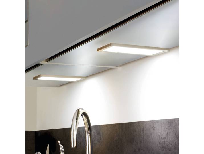 Hera LED-Unterbaulampe Sky 2er Set 4.000K edelstahl LED Sky, dimmbar, alu / grau / zink, für Küche, Kunststoff, Modern