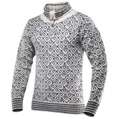 Devold - Svalbard Sweater Zip-Neck - Wollpullover Gr L grau