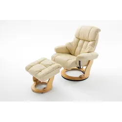 iNNoSeat by MCA + CALGARY Relaxer mit Hocker - versch. Farben - Creme/Natur