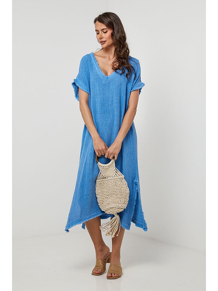 Lin Passion Kleid in Blau - 38/40