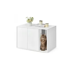 Katzen-Klo Schrank   ¦ weiß ¦ Maße (cm): B: 80 H: 50