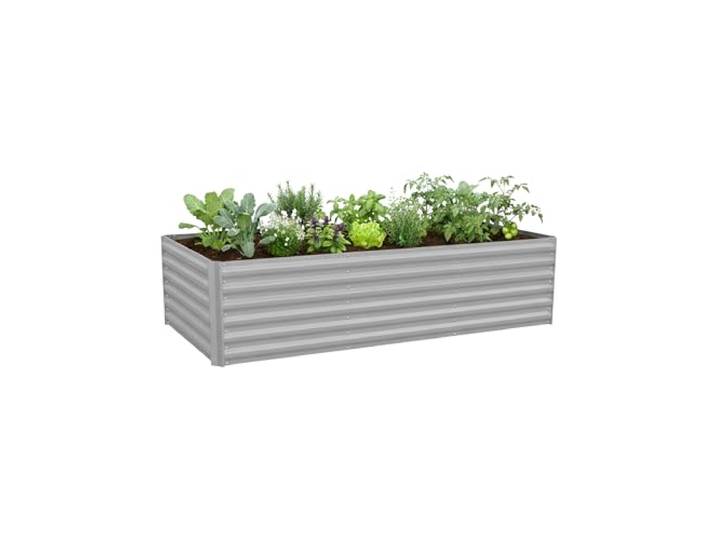 Relaxdays\, bac Potager surélevé\, métal galvanisé\, pour Fleurs\, Plantes & légumes\, H x L x P: 57x240x90 cm\, Gris Clair