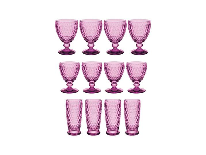 Villeroy & Boch Wein- & Longdrinkgläser Boston Coloured berry 12er Set, Violett, Glas, Gläser, Gläsersets