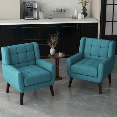 Lumibee Set of 2 Tufted Upholstered Accent Armchair