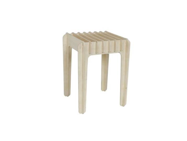 Tabouret carré SIMPLICITY - FACTORY - Beige TU