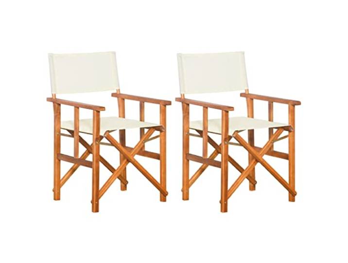 vidaXL Chaises de metteur en scène Lot de 2 Bois Massif d'acacia