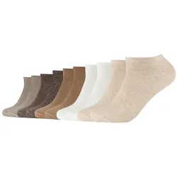 10er Pack s.Oliver Essentials Gekämmte Baumwolle Sneakersocken 8200 - nature melange 35-38