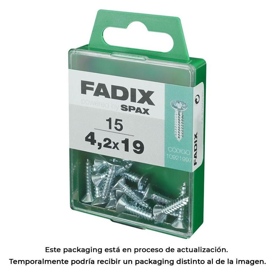 Fadix Box m 15 Stück. cp Zinkblech-Gewindeschraube 4,2x19mm (15 Stk., 19 mm) (49436155)
