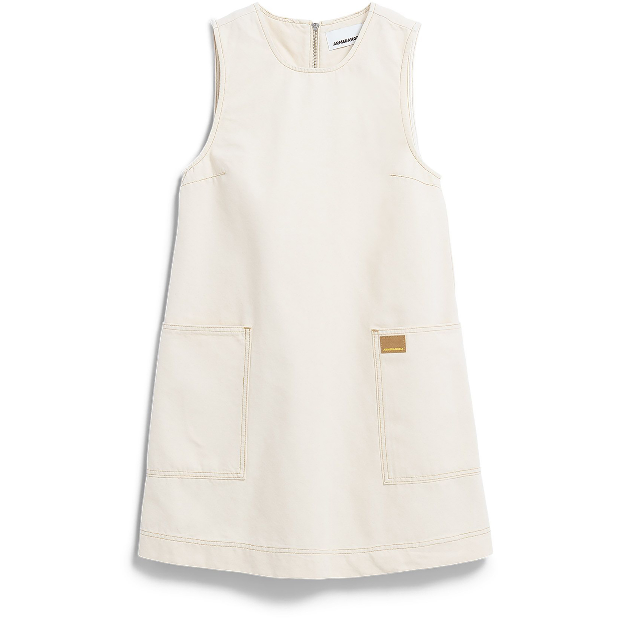 Armedangels Workwear Canvas Mini Kleid Damen Kleider weiss Größe M Lifestyle Hautfreundlich