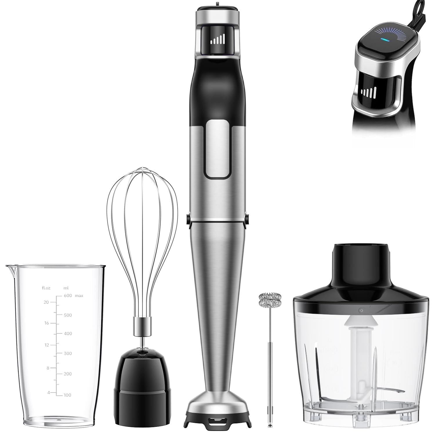 Selius Staafmixer 5-in-1 Zwart - 1100 W - 600 ml