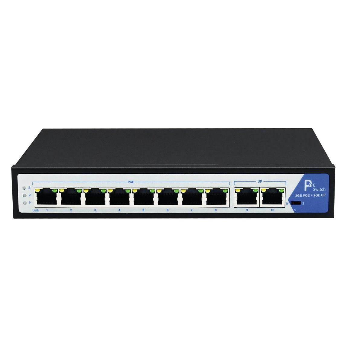 Value PoE+ Gigabit Ethernet Switch, 8+2 Ports (10 Ports) (21.99.1195)