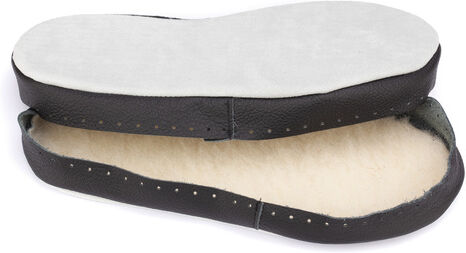 buttinette Ledersohlen für Hüttenschuhe, schwarz
