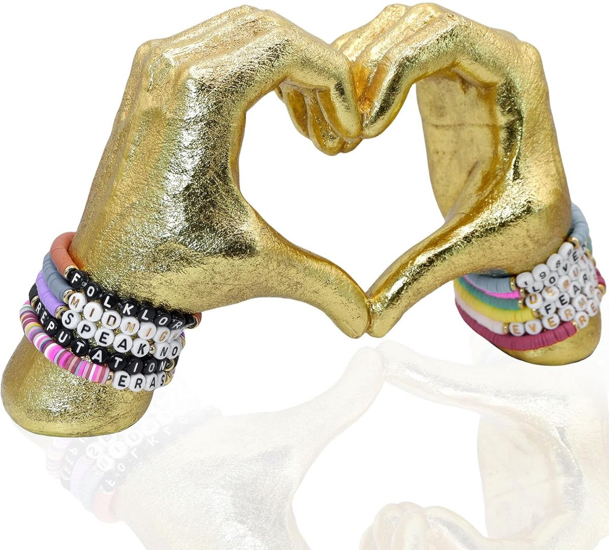 Decoratief Beeld Hand Sculptuur Goud - Lengte: 25,78 cm