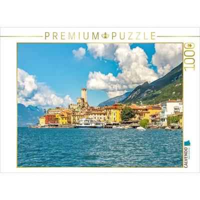 CALVENDO Puzzle Aussicht auf Malcesine | 1000 Teile Lege-Größe 64x48cm Foto-Puzzle für glückliche Stunden
