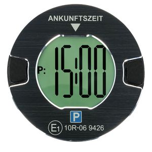 OOONO Parkscheibe P-DISC NO1, elektronisch, mit Knopfzelle, mit Zulassung, schwarz