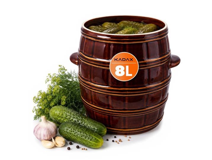 KADAX Chou Cask Concombre Gres 8L Pot en Grès Traditionnel