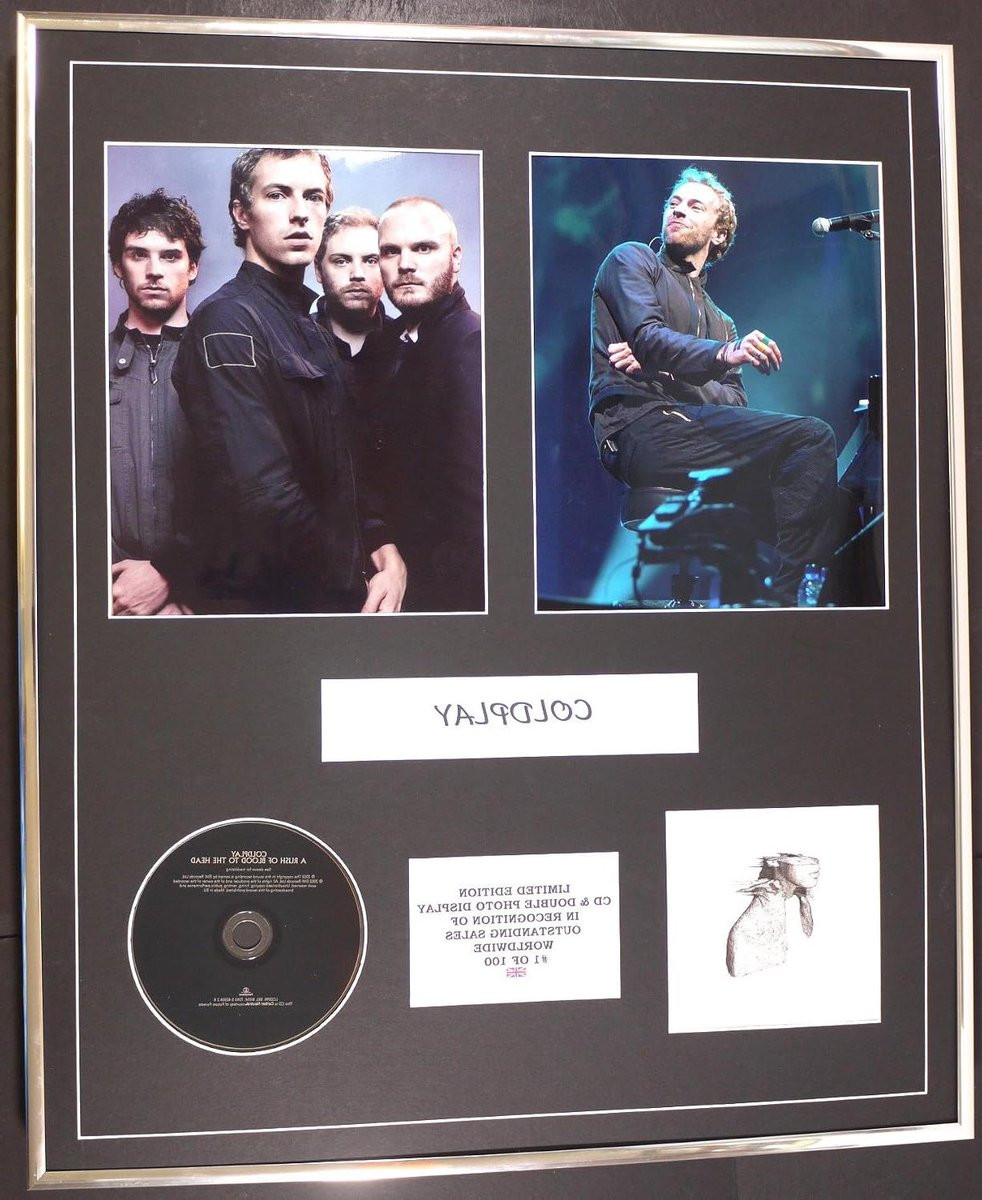 Zilveren CD Dubbel Foto Display voor Muziek Memorabilia - Muurdecoratie met Certificaat van Echtheid - 60 x 50 cm