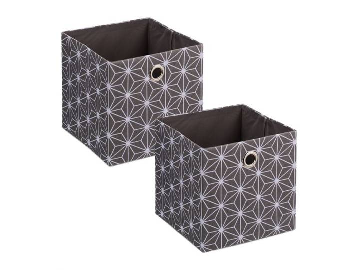 Relaxdays Aufbewahrungsbox grau im 2er Set