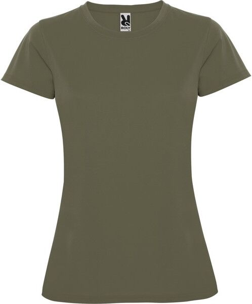 T-shirt technique ajusté personnalisable Montecarlo Woman Vert militaire L