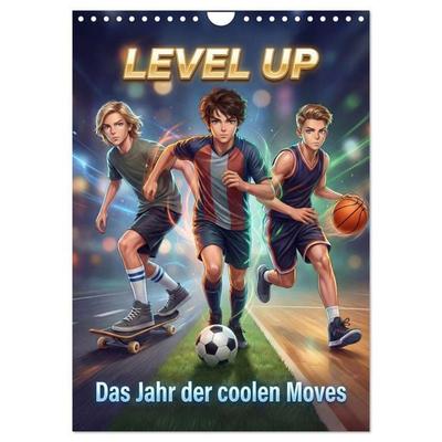 Level Up - Das Jahr der coolen Moves (Wandkalender 2027 DIN A4 hoch), CALVENDO Monatskalender