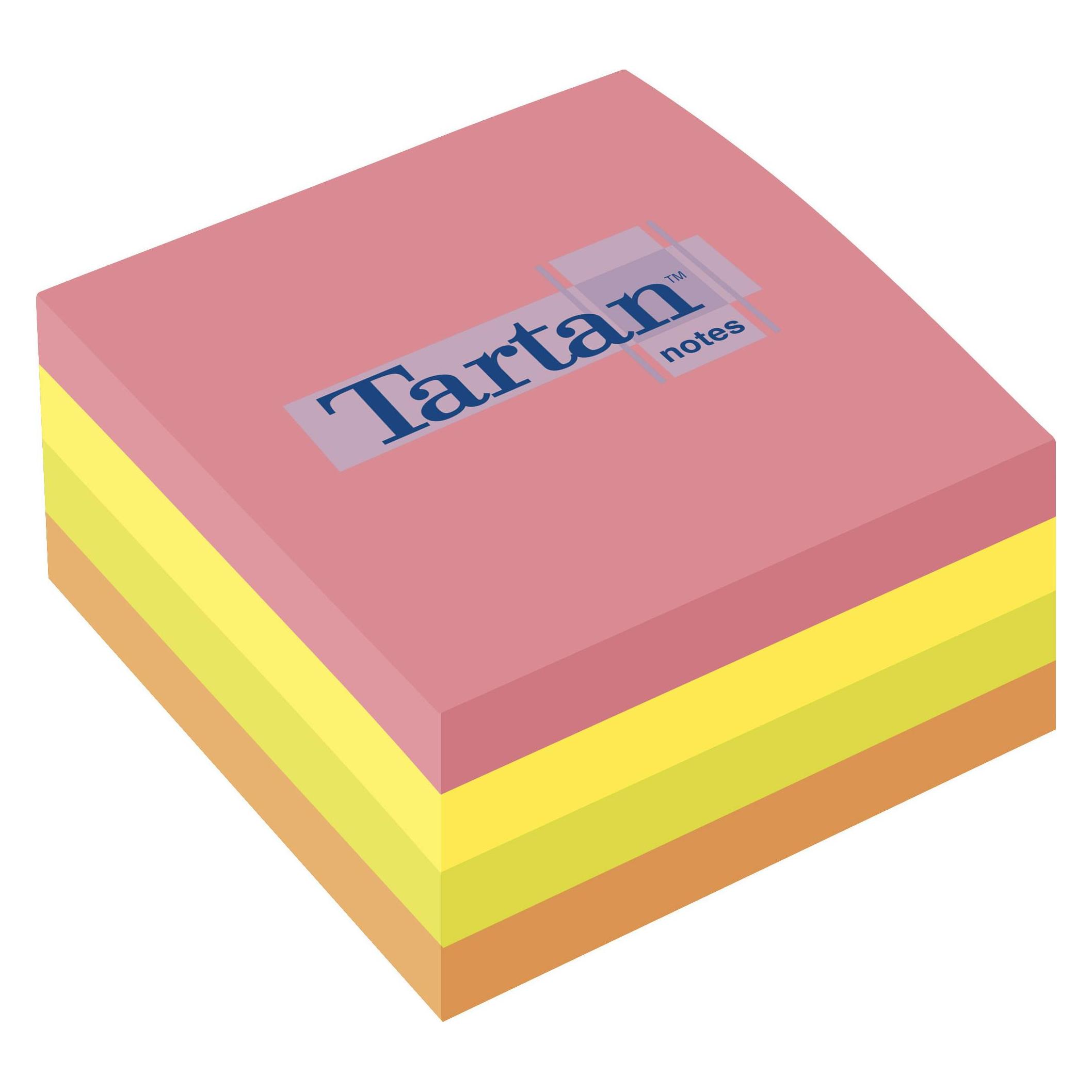 Tartan Haftnotiz Wrfel, 76 x 76 mm, farbig sortiert (76 x 76 mm) (28066)