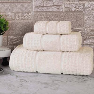 Superior Napa Zero Twist Cotton Waffle 3 Piece Bathroom Towel Set