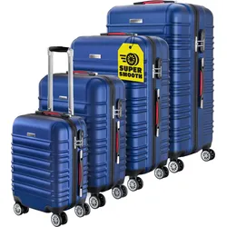 Hartschalenkoffer Set 4tlg Rollen 360o Blau ABS