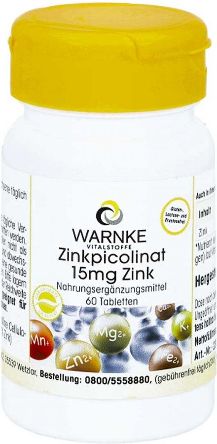Zinkpicolinat 15 mg Zink Tabletten