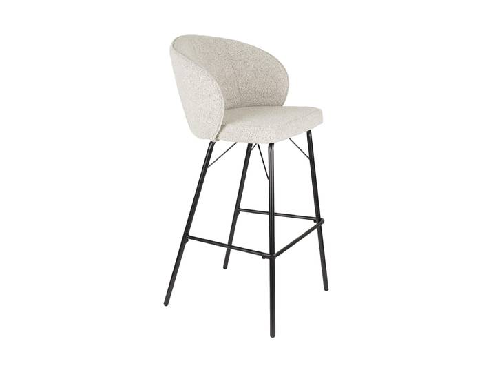 Hochwertiger Barstuhl „Joe“ Light Beige White Label by Bloomingloft