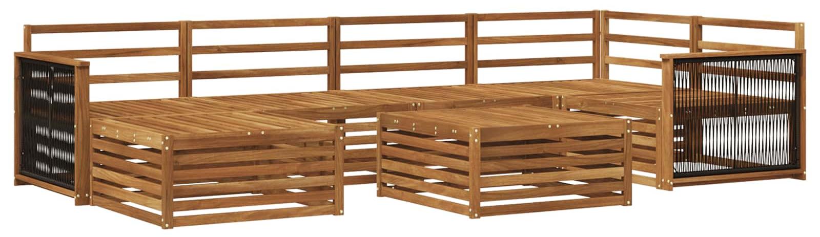 Outdoor-Sofagarnitur 7 pcs Natur