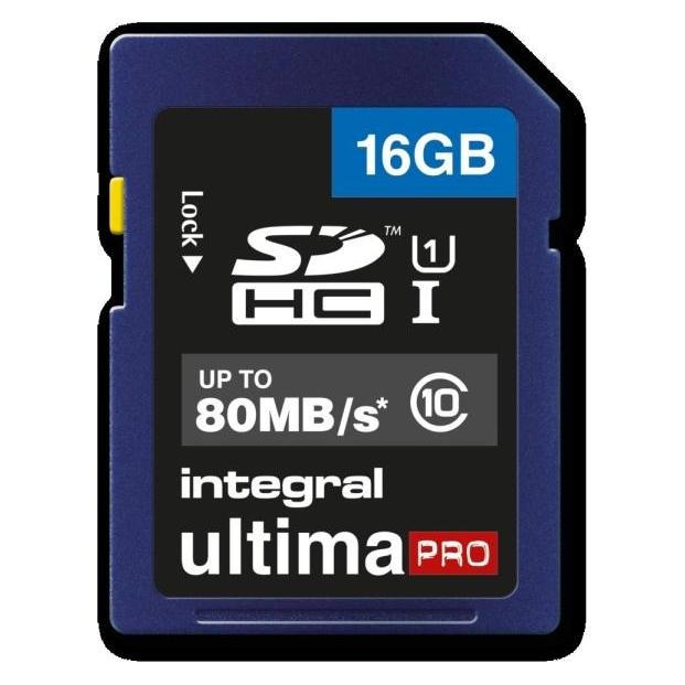 Integral Ultimapro Sdhc/Xc Uhs-I U1 Sd (16 GB, SDHC, U1, UHS-I) (INSDH16G10-80U1)