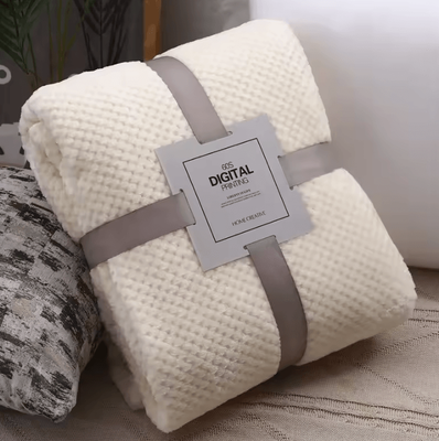 Inspire Curations Solid Soft Warm Fleece Bed And Sofa Blanket beige 45x65cm Pet Blanket