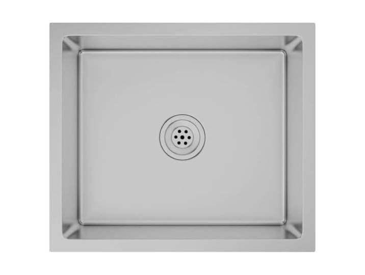 Küchenspüle, handgefertigt, aus Edelstahl, modernes Design Satinierte Oberfläche, Kondensationsfarbe, Schalldämmung, X-Rahmen, Installation unter der Theke, Unterputz- oder