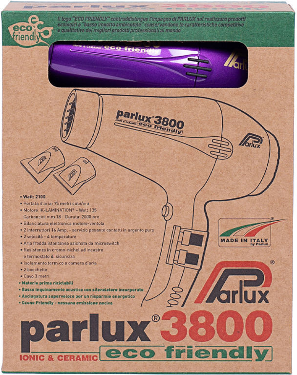 Secador Parlux 3800 Ecofriendly #Violeta