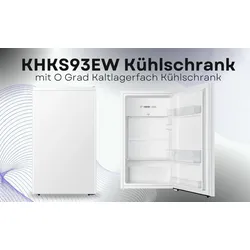 PKM Kühlschrank KHKS93EW - weiß, 94L, Freistehend, mit Kaltlagerfach, 84 cm