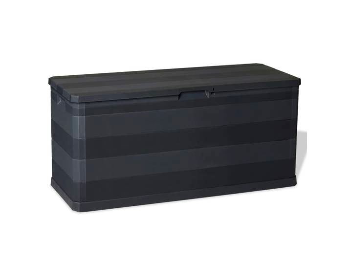 Boîte de rangement de jardin noire 117x45x56cm Boîte de rangement d'outils Rangement robuste Durable Couleurs disponibles