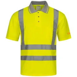 Warnschutz Polo-Shirt "DIEGO" mit Reflexstreifen gelb - M