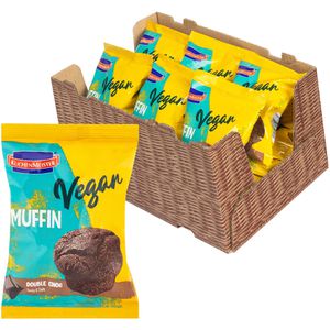 KuchenMeister Kuchen Schoko Muffins, mit Schokoladenstückchen, laktosefrei & vegan, einzeln verpackt, je 75 g, 12 Stück