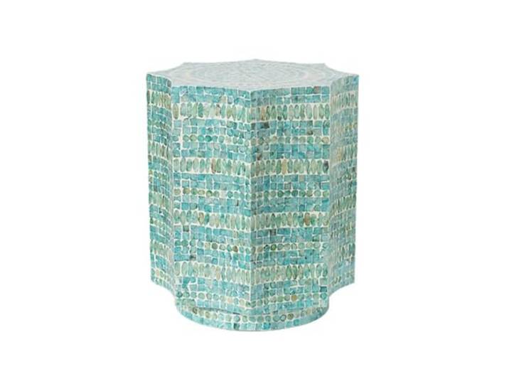 9bbhfJw4R Couchtisch im Landhausstil Artisanal Muschel-Mosaik-Sofa-Beistelltisch und Kleiner Couchtisch