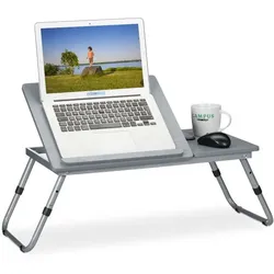Relaxdays Grauer Laptoptisch höhenverstellbar Grau