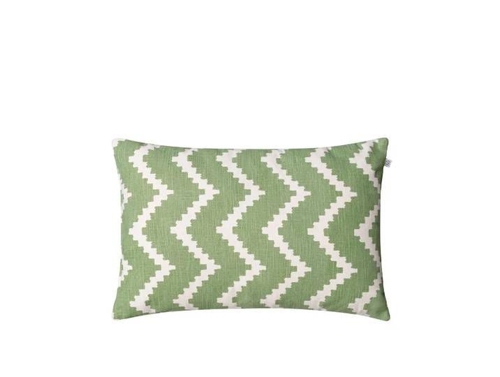 Chhatwal & Jonsson Coussin Ikat Sema sage/off white, 40 cm